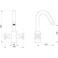 Комплект смесителей Damixa Neo Classic 281000000 + 280210000