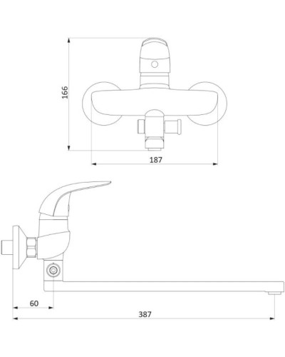 Комплект смесителей Damixa Palace Bit 319500000 + 310210000