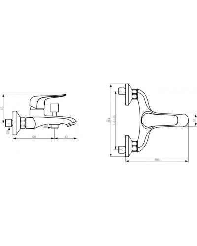 Комплект смесителей Damixa Palace Evo 321000000 + 320210000 + 918100000
