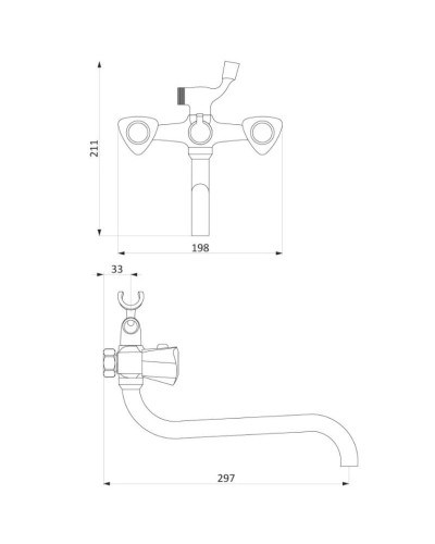 Комплект смесителей Damixa Object 349500000 + 340210000