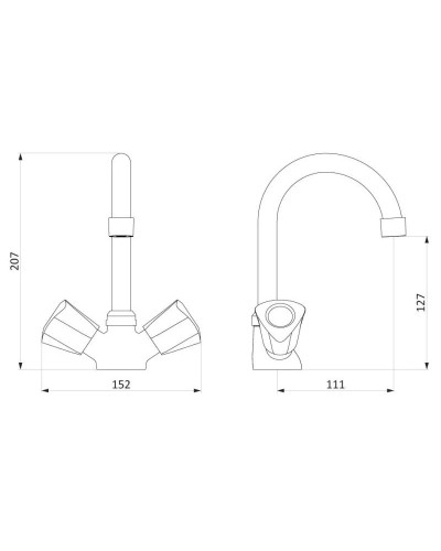 Комплект смесителей Damixa Object 349500000 + 340210000