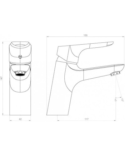 Комплект смесителей Damixa Origin Bit 779500000 + 770210000