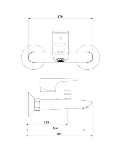 Комплект смесителей Damixa Origin Evo 781000000 + 780210000 + 918100000