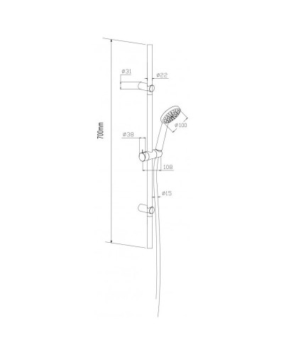 Комплект смесителей Damixa Origin Evo 781000000 + 780210000 + 918100000