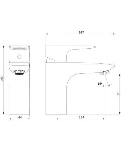 Комплект смесителей Damixa Origin Evo 781000000 + 780210000 + 918100000