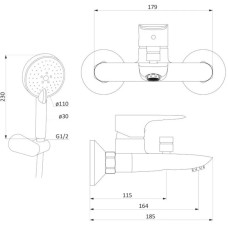 Комплект смесителей Damixa Origin Evo 781300000 + 780210000