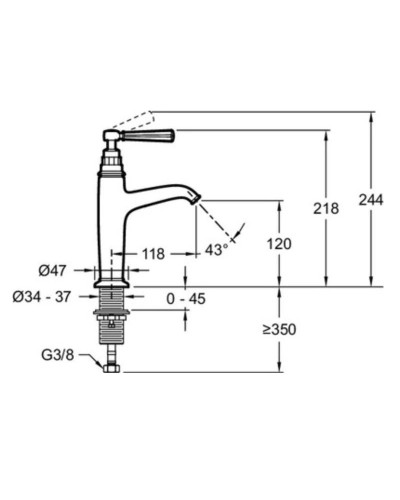 Комплект смесителей Jacob Delafon Cleo 1889 E24313-CP + E24308-CP