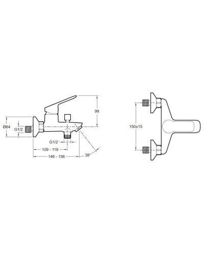 Комплект смесителей Jacob Delafon Lucien E20848-CP + E20849-CP