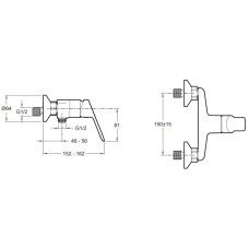 Комплект смесителей Jacob Delafon Lucien E20847-CP + E20849-CP