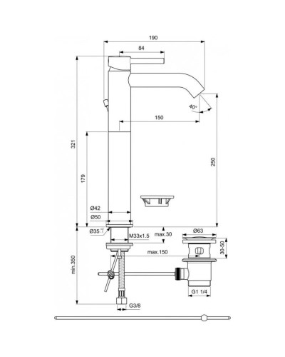 Комплект смесителей Ideal Standard Ceraline BC199XG + BC194XG + BD142XG