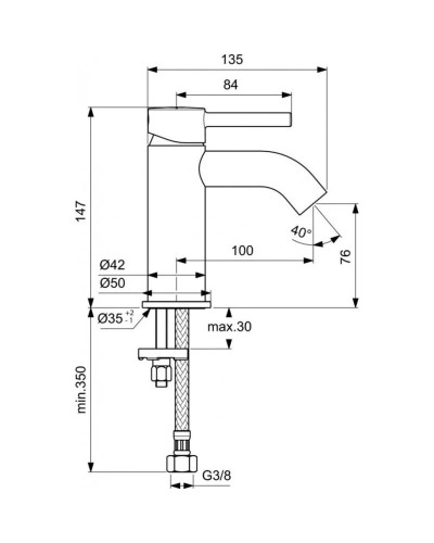 Комплект смесителей Ideal Standard Ceraline BC200XG + BC268XG + BD142XG