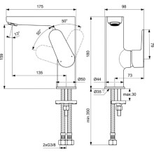 Комплект смесителей Ideal Standard Cerafine O BC500XG + BC555XG