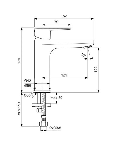 Комплект смесителей Ideal Standard Cerafine O BC499XG + BC554XG