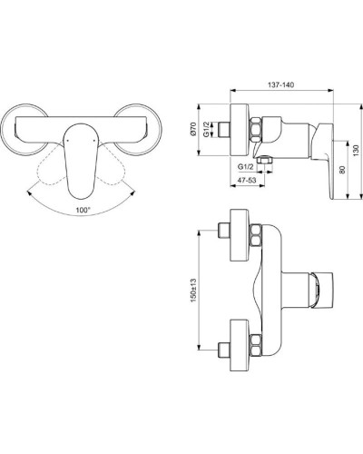 Комплект смесителей Ideal Standard Cerafine O BC499XG + BC703XG