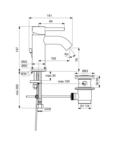 Комплект смесителей Ideal Standard Ceraline BC199XG + BC193XG