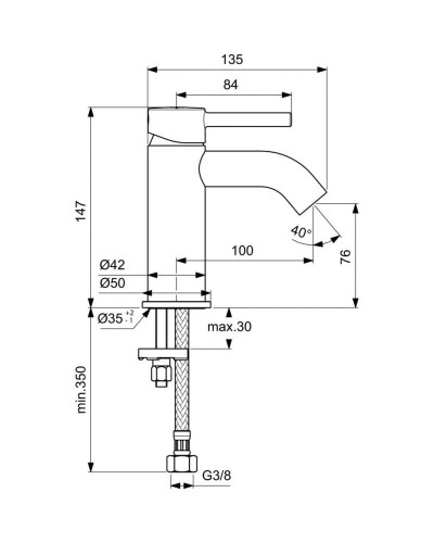 Комплект смесителей Ideal Standard Ceraline BC200XG + BC268XG