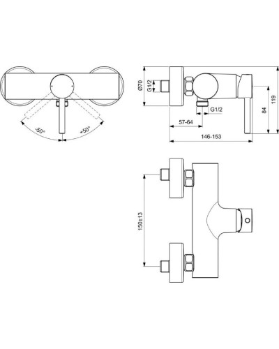 Комплект смесителей Ideal Standard Ceraline BC200XG + BC194XG
