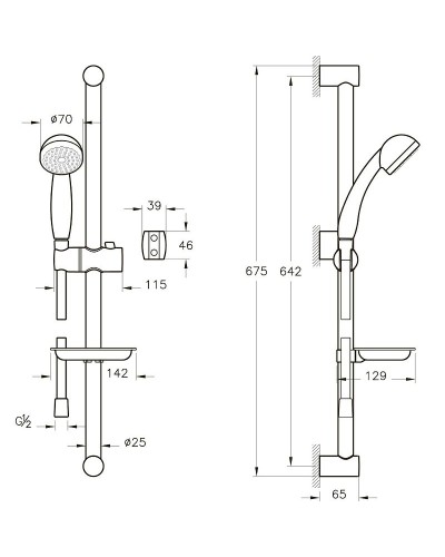 Комплект смесителей Vitra Solid S A49227EXP Хром
