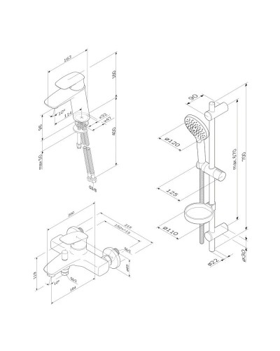 Комплект смесителей AM.PM Spirit 2.1 F40971A00
