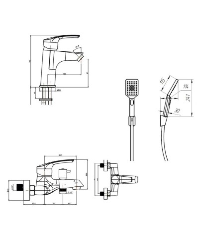 Комплект смесителей Paini Atomix D1CRSET4