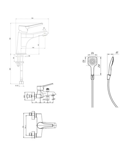 Комплект смесителей Paini Messina MECRSET3