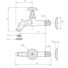 Кран для одного типа воды Migliore Artistica 18415 Бронза