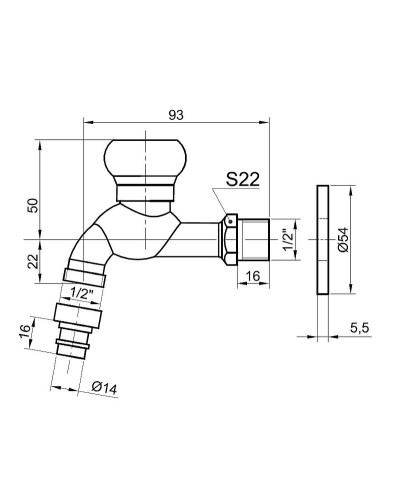 Кран для одного типа воды Bronze de Luxe 21982 Бронза с аэратором