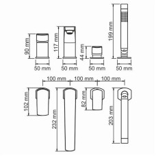 Смеситель на борт ванны WasserKRAFT Salm 2755 Хром