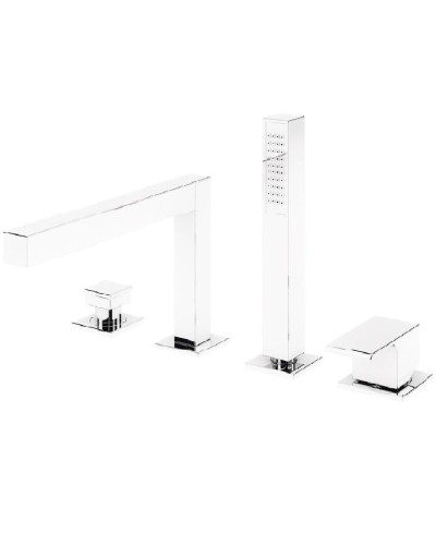 Смеситель на борт ванны Cezares Porta PORTA-BVDM4-BIO Белый матовый