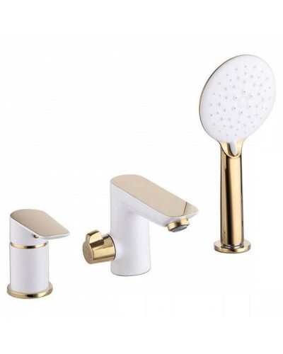 Смеситель на борт ванны Iddis Cloud CLOWG30i07 Белый, желтое золото