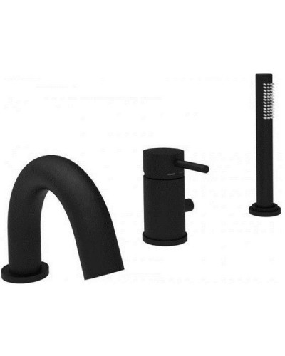 Смеситель на борт ванны Paffoni Light LIG047NO Черный матовый