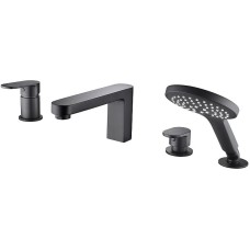 Смеситель на борт ванны WasserKRAFT Elbе 7455 Черный матовый