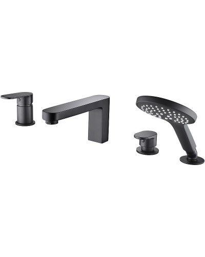 Смеситель на борт ванны WasserKRAFT Elbе 7455 Черный матовый