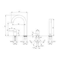 Смеситель на борт ванны Migliore Fortis 31556 (18651) Хром