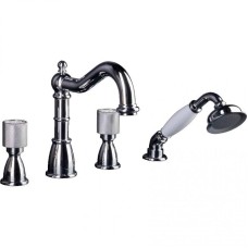 Смеситель на борт ванны Boheme Royal Cristal 396-Royal/CRST Хром