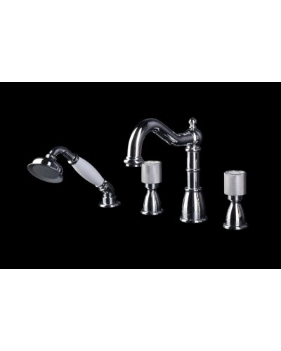 Смеситель на борт ванны Boheme Royal Cristal 396-Royal/CRST Хром