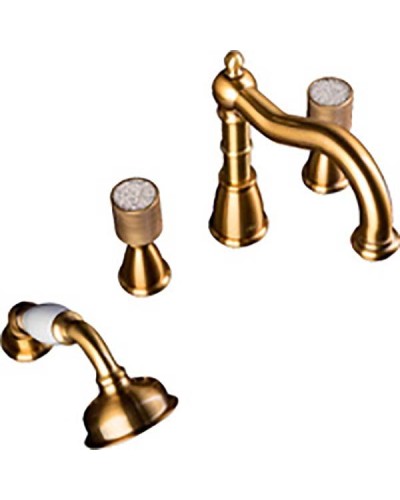 Смеситель на борт ванны Boheme Royal Cristal 391-Royal/CRST Бронза