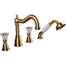 Смеситель на борт ванны Boheme Camelia 391 Бронза