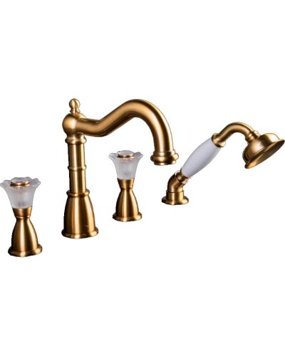 Смеситель на борт ванны Boheme Camelia 391 Бронза