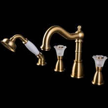 Смеситель на борт ванны Boheme Camelia 391 Бронза