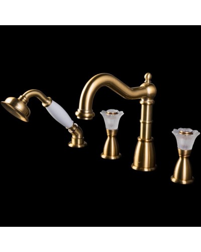 Смеситель на борт ванны Boheme Camelia 391 Бронза