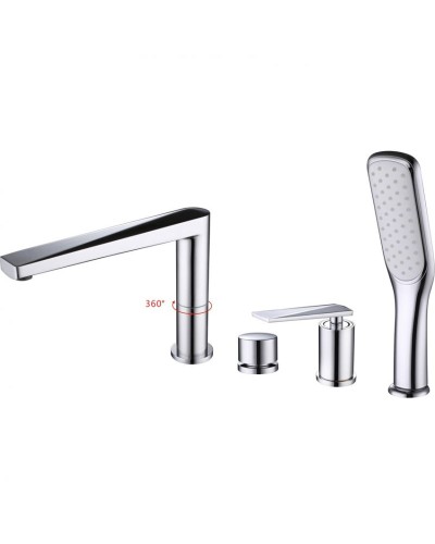 Смеситель на борт ванны Boheme Venturo 370 Хром