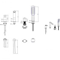 Смеситель на борт ванны Boheme Venturo 370 Хром