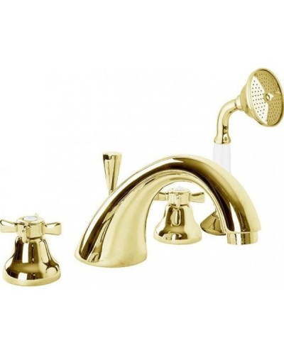 Смеситель на борт ванны Cezares Lord LORD-BVD-03/24 Золото 24 карат