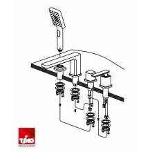 Смеситель на борт ванны Timo Torne 4330/03Y Черный