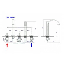 Смеситель на борт ванны Royal Bath Triumph RB501 Хром