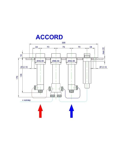 Смеситель на борт ванны Royal Bath Accord RB403 Хром
