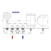 Смеситель на борт ванны Royal Bath Hardon RB611 Хром