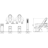 Смеситель на борт ванны Abber Eleganz AF8313 Хром