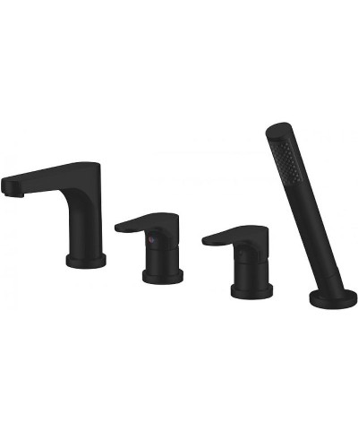 Смеситель на борт ванны Abber Eleganz AF8313B Черный матовый